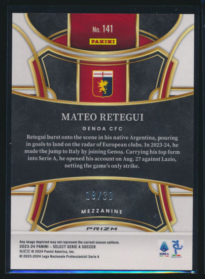 2023-24 Panini Select Serie A #141 Mateo Retegui - Mezzanine Winter Camo 18/30 RC Rookie