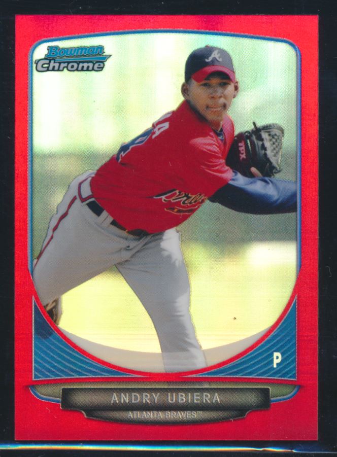 2013 Bowman Chrome Minis Red Refractor /10 Andry Ubiera #141