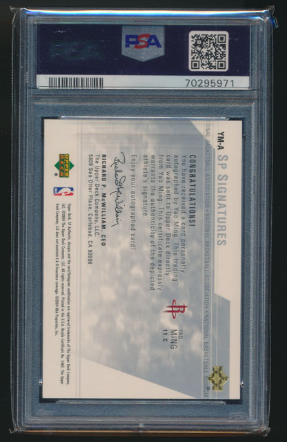 2003 Sp Authentic Yao Ming On Card Auto PSA 10  Auto 10 SP Signatures