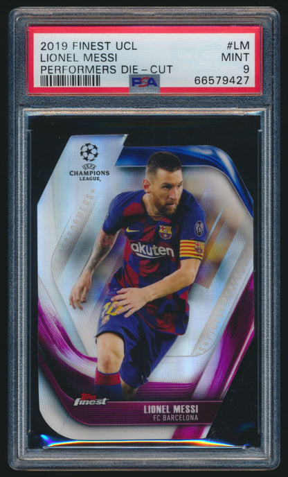 2019-20 Topps Finest UCL Champions League Performers Lionel Messi PSA 9 #FCLP-LM