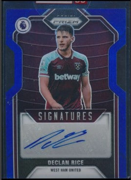 2021-22 Panini Prizm Autographs No. S-DR Declan Rice Premier League Soccer