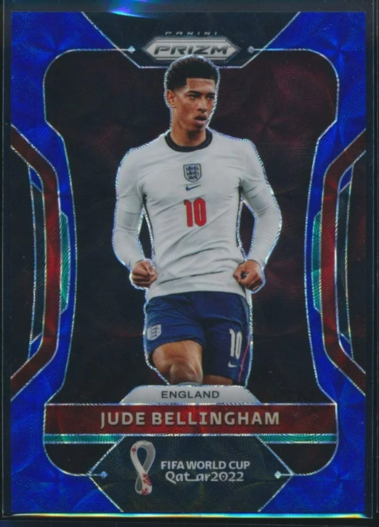 2022-23 Panini Prizm Fifa World Cup No. 90 Jude Bellingham Blue Refractor /135