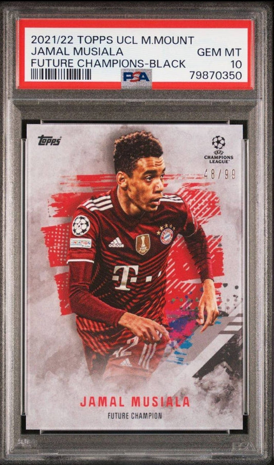 2021-22 Topps UCL Jamal Musiala Future Champions Black PSA 10 /99