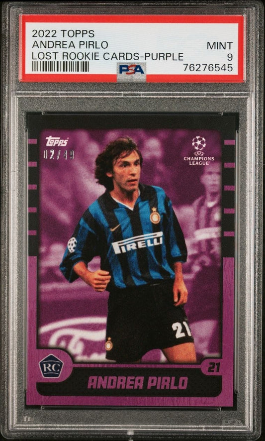 2022 Topps Lost Rookie Cards - Purple Andrea Pirlo /99 PSA 9 Inter