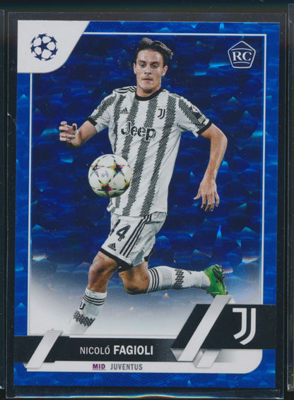 NICOLO FAGIOLI 2022-23 Topps UEFA Club Competitions #53 Icy Blue Foil RC #/99