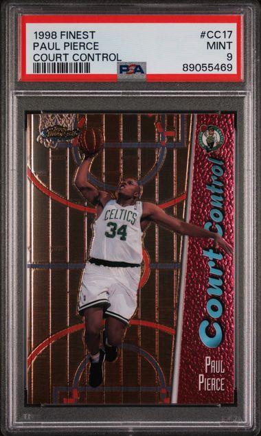 1998 Finest Court Control rookie insert /750 PSA 9 Celtics #CC17 Paul Pierce