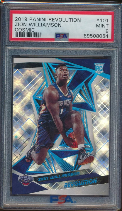 2019-2020 Panini Revolution ZION WILLIAMSON Rookie Cosmic 024/100 PSA 9 RC MINT