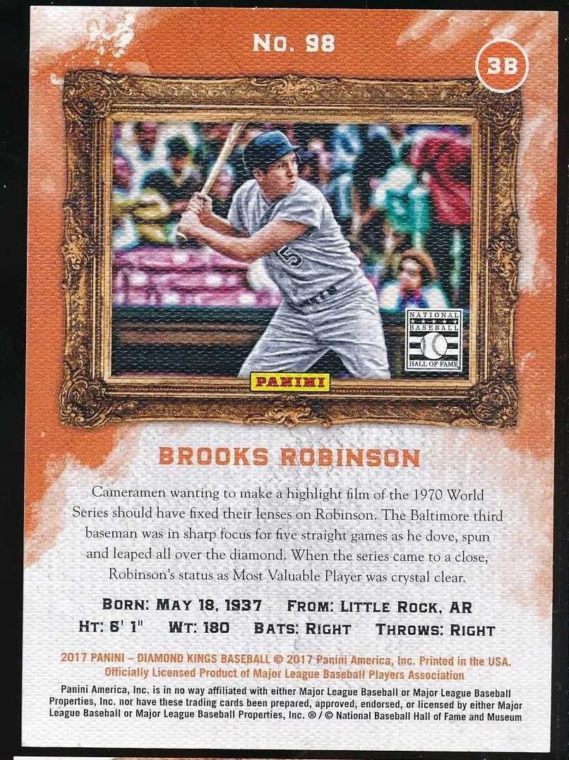 2017-2018 Panini Diamond Kings Baltimore Orioles Brooks Robinson 1/1 HOF RARE