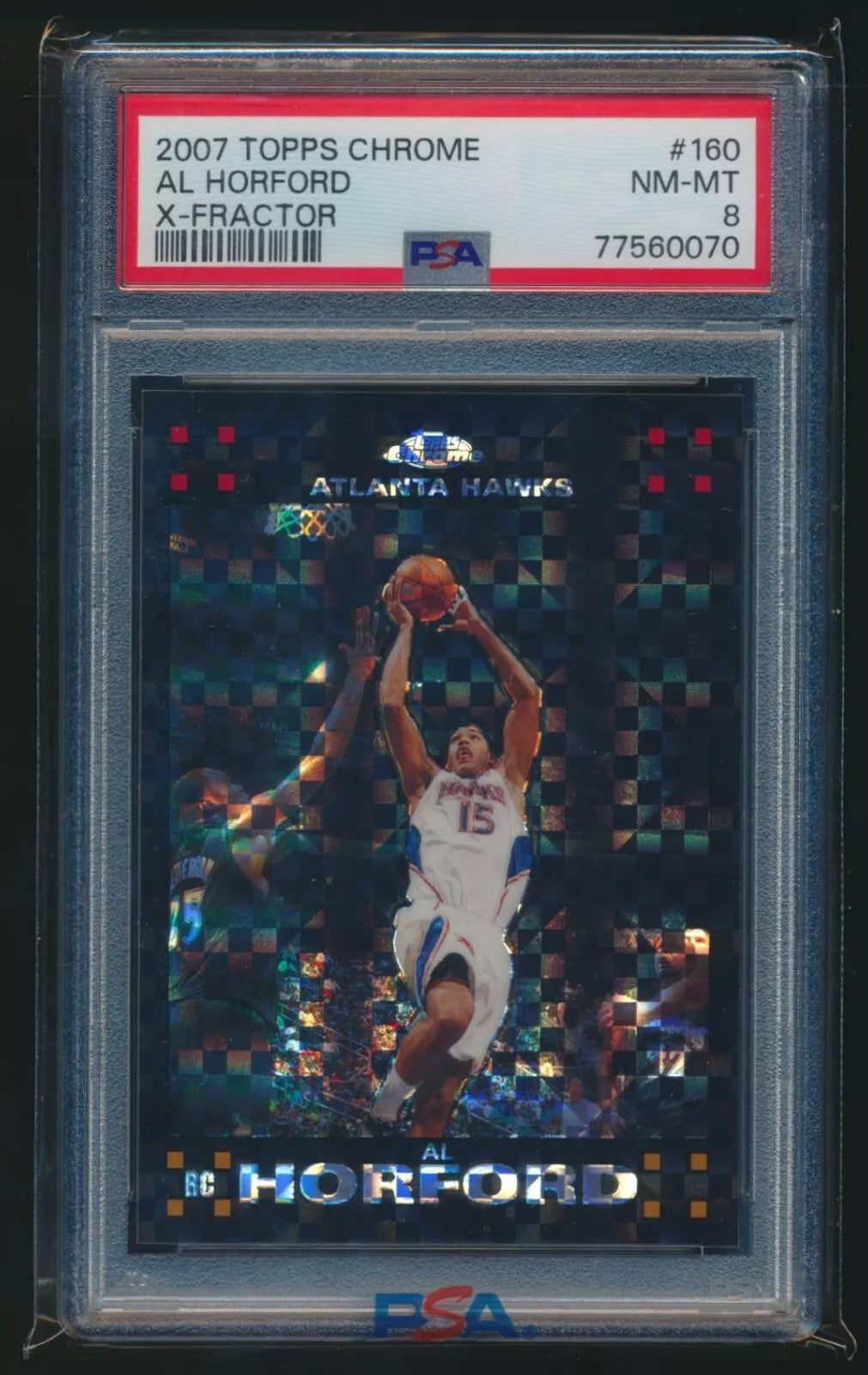 PSA 8 2007-08 Topps Chrome X-Fractor # 160 Al Horford 45/50 Boston Celtics NBA