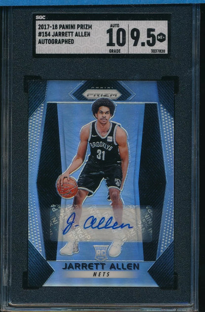 2017-2018 Panini Prizm Jarrett Allen Autographed Rookie RC SGC 9.5 Auto 10 #154