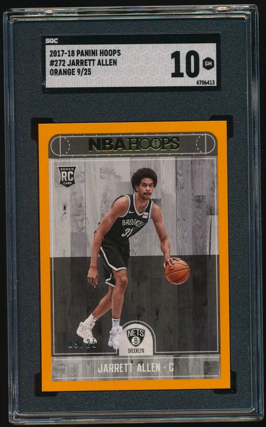 2017-2018 Panini NBA Hoops Jarrett Allen #272 SGC 10 Orange /25 Rookie RC Gem