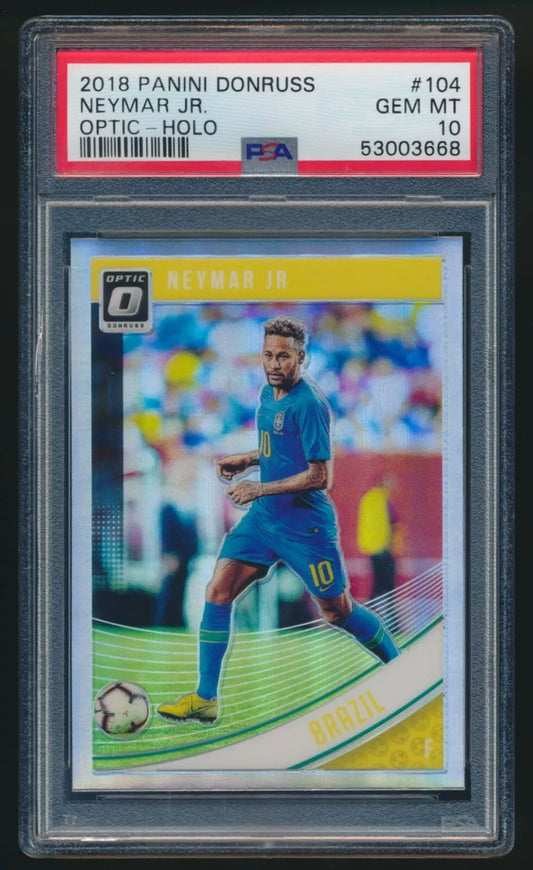 2018 Donruss Optic Holo Prizm #104 Neymar Jr. Brazil PSA 10 GEM MINT LOW POP 13