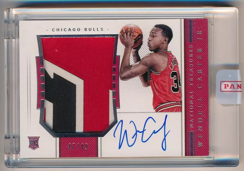 2018-19 Panini National Treasures /49 Wendell Carter Jr RPA Rookie Patch Auto RC