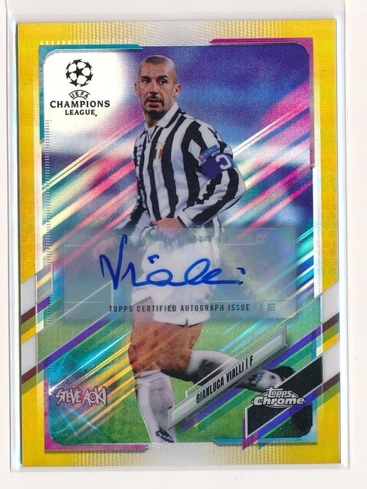 2020-2021 Topps UCL Japan Edition Chrome Gold Refractor /50 Gianluca Vialli #52