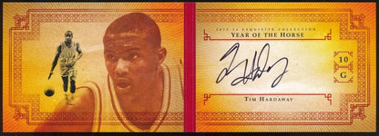 2013-14 UD Exquisite "Year of the Horse" Tim hardaway Auto Booklet 11/15 #YOH-TH