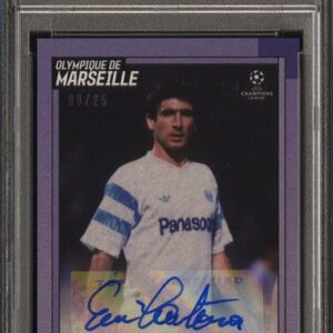 2020 Topps The Lost Rookie Cards Eric Cantona Lost Purple /25 Autographs PSA 9