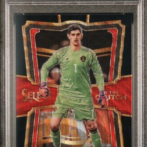 2017 PANINI SELECT IN THE CLUTCH BLACK 1/1 Thibaut Courtois PSA 9