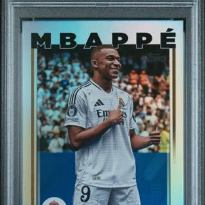 2024-25 Topps UEFA Club Competitions SP Variation Kylian Mbappe #1 Foil SP PSA10