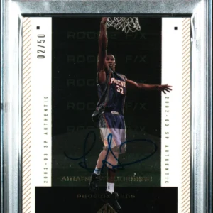 2002-03 SP AUTHENTIC AMARE STOUDEMIRE RC AUTO AUTOGRAPH #150 ROOKIE PSA 9 /50