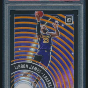 2020-21 Donruss Optic LeBron James T-Minus Orange Jsy #6/39 PSA 9 Lakers #9 Pop9