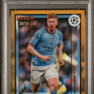 2022-23 Topps Merlin UCC Kevin De Bruyne #91 /50 Gold holo Man City PSA 10 POP 4