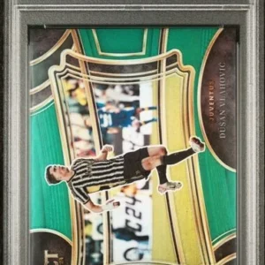 Dusan Vlahovic 2023-24 Select FIFA Green /5 PSA 9 RARE Field Level Juventus