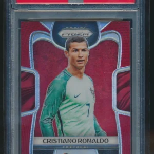 2018 Panini Prizm World Cup #154 Cristiano Ronaldo Red 045/149 PSA 9 Portugal