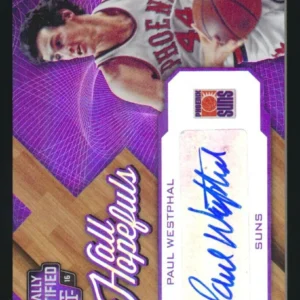 PAUL WESTPHAL AUTO 2015-16 Panini Totally Certified #HH-PW /25 Phoenix Suns HOF