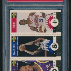 1996 Collector's Choice Gold shaq Allen Iverson Smith PSA 9 rookie RC M152 M132