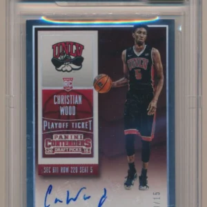 2015 CHRISTIAN WOOD Panini Contenders Draft Silver bgs 9 ROOKIE Auto 08/15 rare