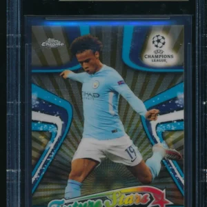 2017-18 Topps Chrome UCL Leroy Sane Lightning Strike Gold Refractor /50 BGS 9.5