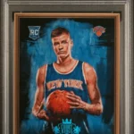 2015 Panini Court Kings Kristaps Porzingis Rookie Portraits Sapphire 24/25 PSA 9
