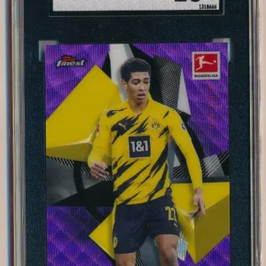 2020-21 Topps Finest Bundesliga Jude Bellingham Purple Wave Ref RC /250 SGC 10