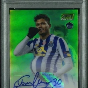 2020-21 Topps Stadium Club UEFA Evanilson #CA-E Auto Neon Green /99 PSA 10 POP 3