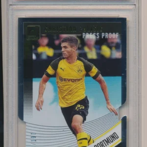 2018 Panini Donruss Christian Pulisic Press Proof Silver Die-Cut #66 PSA 9 /100
