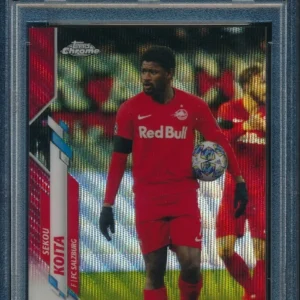 2019 Topps Chrome UEFA Sekou Koita Red Wave Refractor Rookie RC /10 PSA 10 RARE