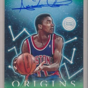 2024-25 Panini Origins Isiah Thomas Constellation Signatures on Card Green /5 sp