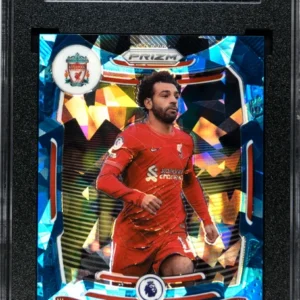 2021-22 Panini Prizm Premier League Blue Ice Prizm /75 Mohamed Salah #88 SGC 9.5