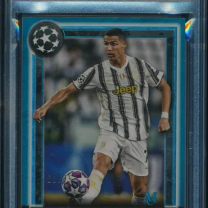 2020 Topps Museum Uefa Cristiano Ronaldo #1 Sapphire /75 PSA 9