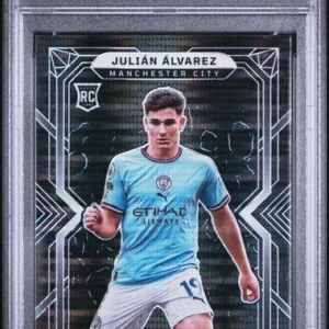 2022-23 Panini Obsidian #69 RC Julian Alvarez Etch White Pulsar 5/11 PSA 9 POP 1