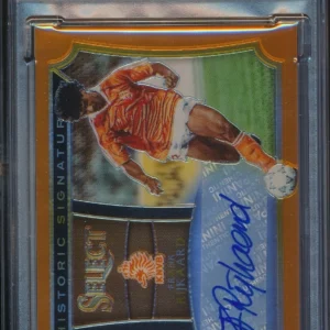 2015-16 Select Historic Signatures Orange Prizm Frank Rijkaard Auto /149 PSA 8