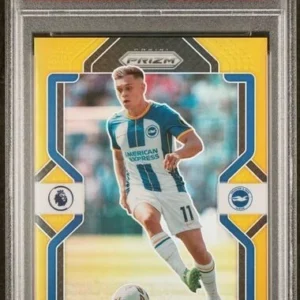 2022-23 Panini Prizm EPL #124 Leandro Trossard Gold Hobby /10 PSA 9 POP 3