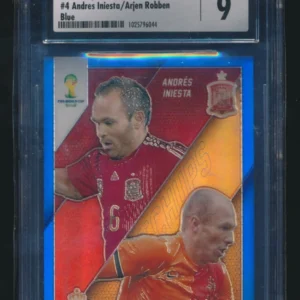 2014 Panini Prizm FIFA World Cup Matchups Blue #4 INIESTA ROBBEN CSG 9 /199