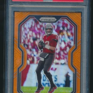 2020 PANINI PRIZM TOM BRADY #255 ORANGE PRIZM TAMPA BAY PSA 9 MINT 031/249