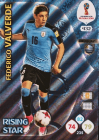 Federico Valverde 2018 Panini Adrenalyn XL FIFA World Cup #432 Rising Star