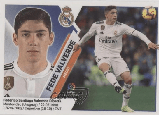 Federico Valverde 2019-20 Panini Liga Este Sticker