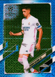 Federico Valverde 2020-21 Topps Chrome UCL Aqua Refractor
