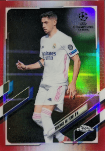 Federico Valverde 2020-21 Topps Chrome UCL Red Refractor