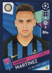 2018-19 Topps UEFA Champions League Stickers #306 Lautaro Martínez