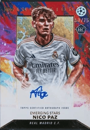 Nico Paz Topps Inception Emerging Stars Auto